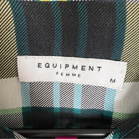 Equipment Femme Brett Plaid Silk Pine Multi Blouse - Picture 3 of 6